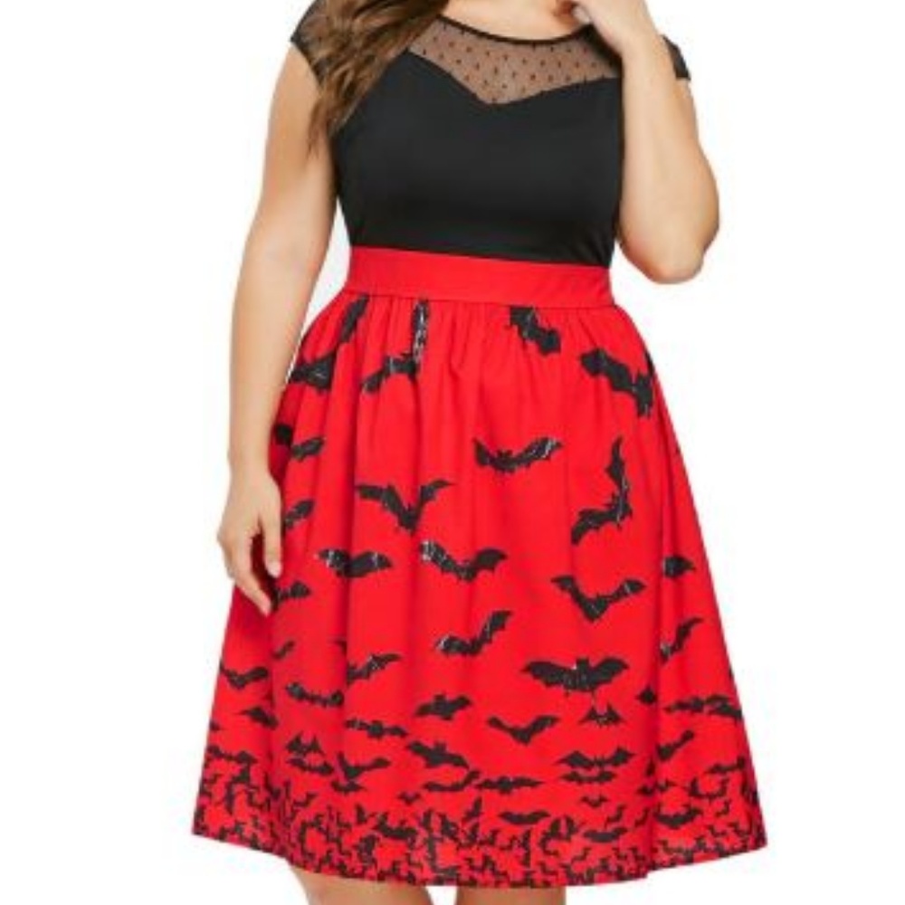 Sleeveless Mesh Midi Bat Dress - Picture 2 of 8